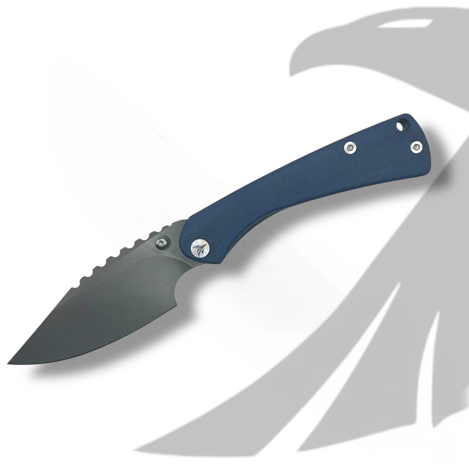 AZUSA BLADEWORKS HELLDORADO VANAX BLUE MICARTA / GREY PVD