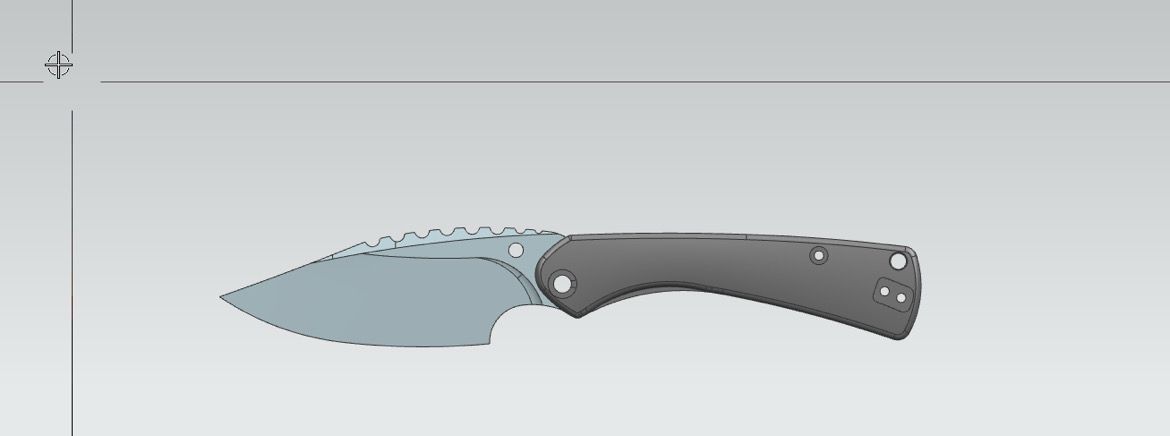 AZUSA BLADEWORKS HELLDORADO VANAX BLUE MICARTA / GREY PVD