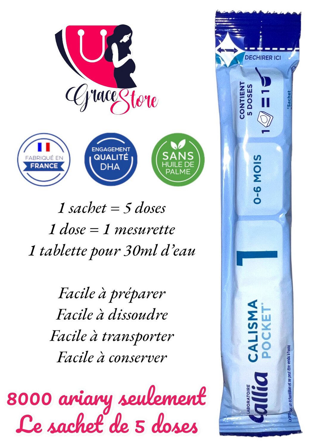 Gallia Calisma 1er âge 0-6 mois en Pocket (1 sachet de 5 doses)