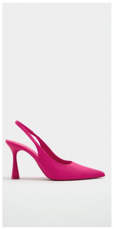 High heel slingback shoes