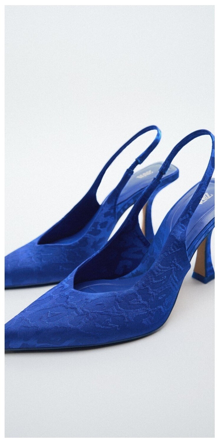 High heel slingback shoes