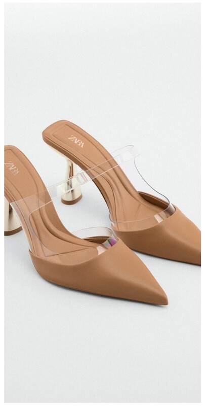 Vinyl high heel mules