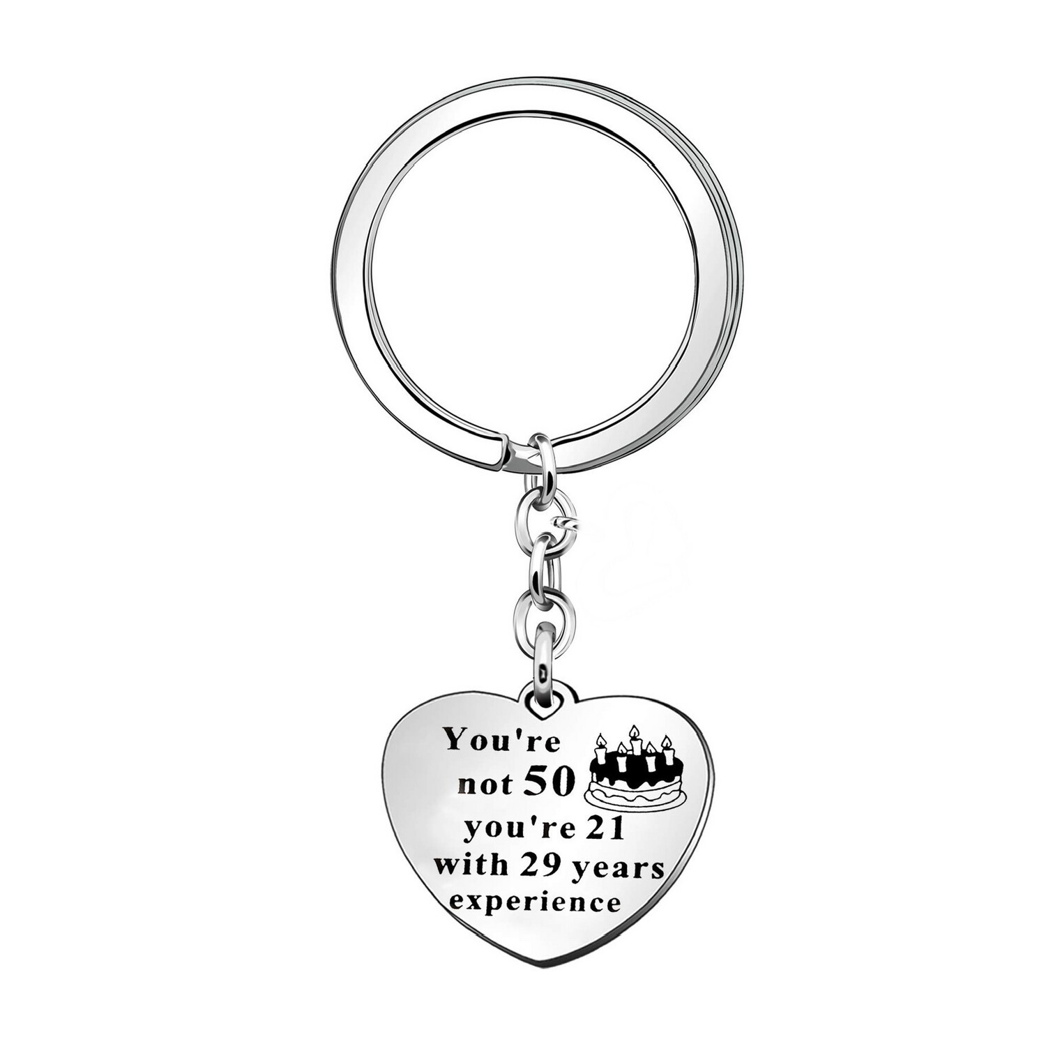 NEW 50th Birthday Keychain