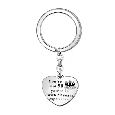 NEW 50th Birthday Keychain