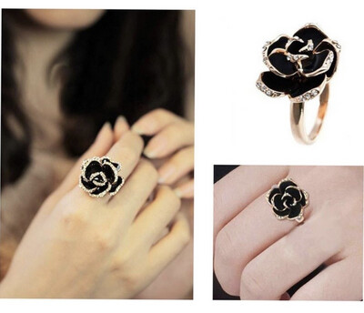 NEW 18k Gold Plated Rose Ring Sz 6.5
