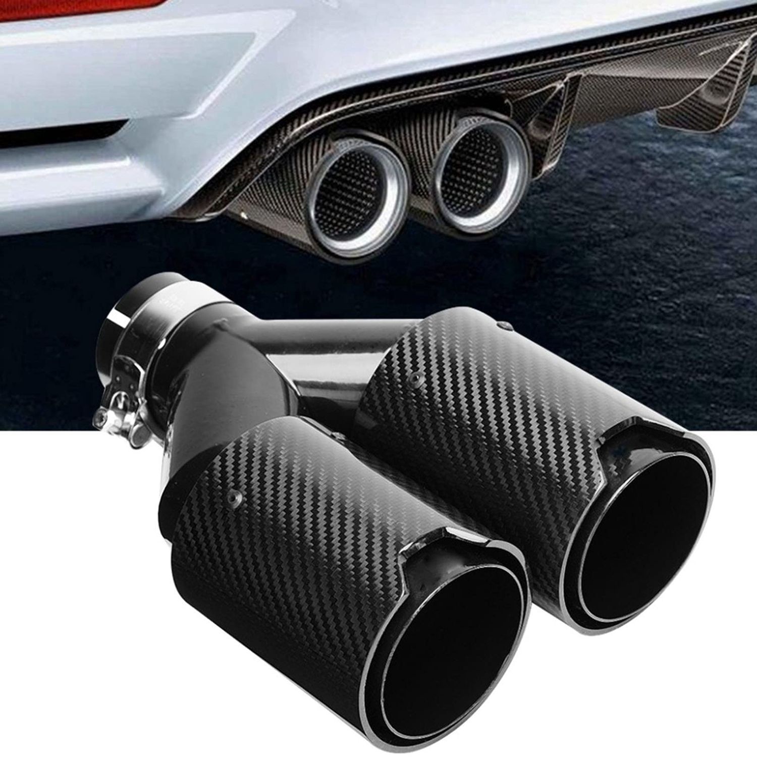 NEW Vehicle Dual Exhaust Tip Tailpipe