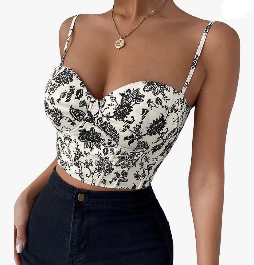 NEW Womens Bandeau Corset Top L