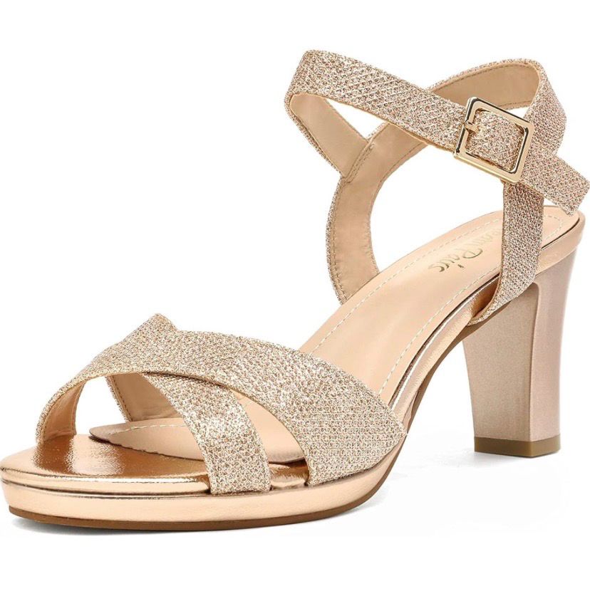 NEW Womens Sparkly Strap High Heels Shoes 9