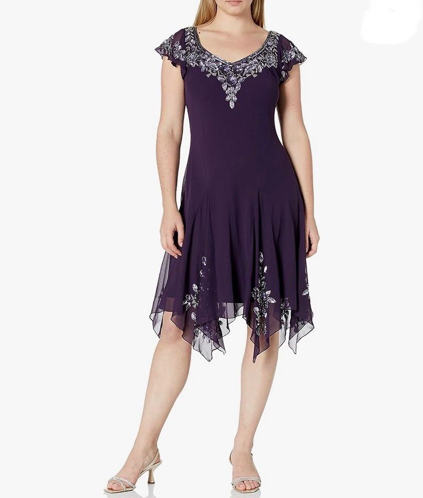 NEW Womens Plum Sparkle Dress Size 8