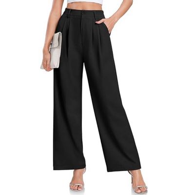 NEW Womens High Waist Dress Pants Elastic Waist S