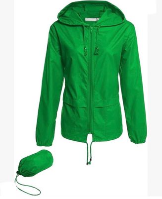 NEW Womens Waterproof Hooded Rain Jacket L