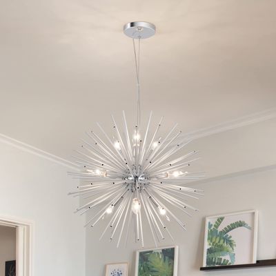 NEW Modern Chrome Sputnik Chandelier Ceiling Light