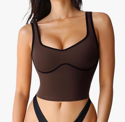 NEW Womens Longline Sports Bra Padded M
