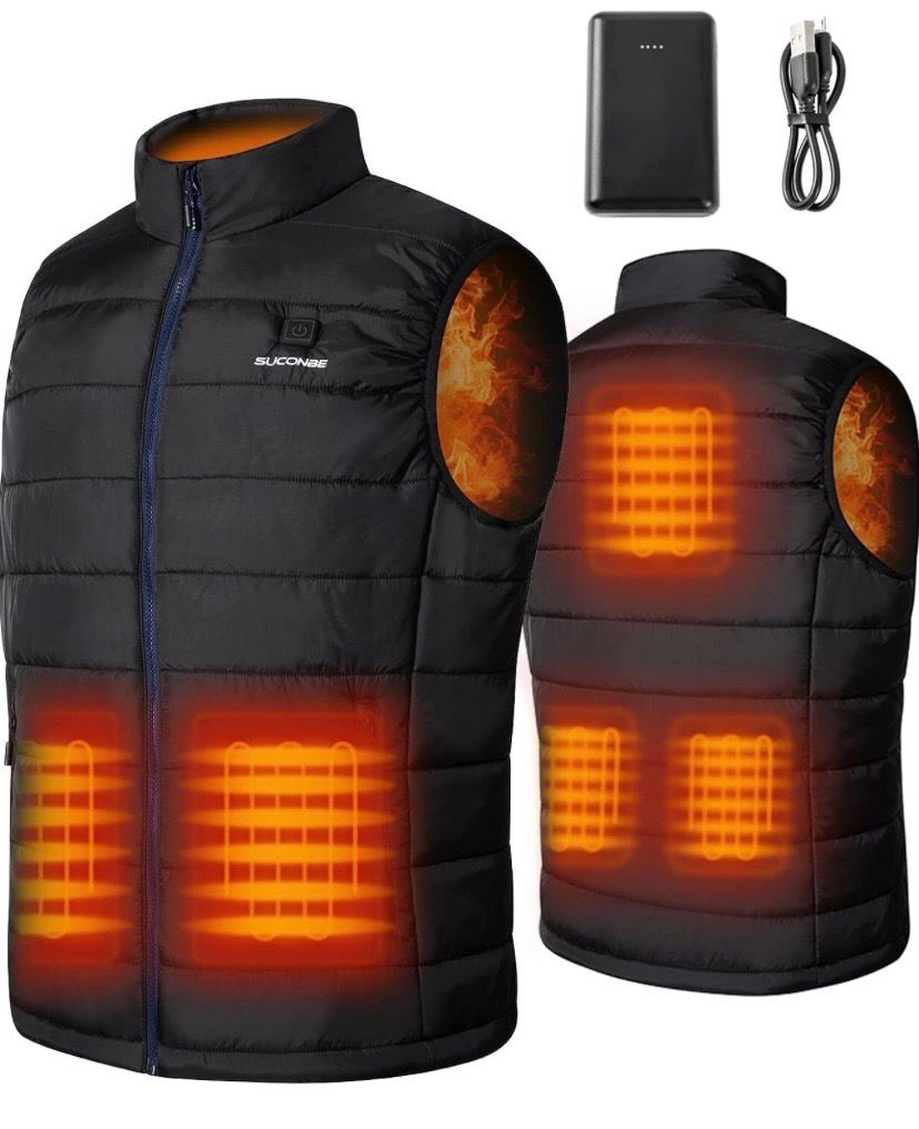 NEW Mens Heated Vest with Power Bank M