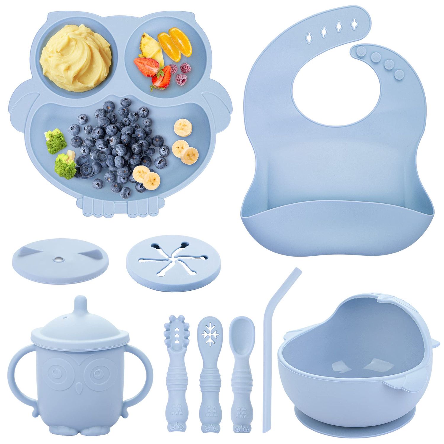 NEW 10pc Baby Weaning Feeding Set
