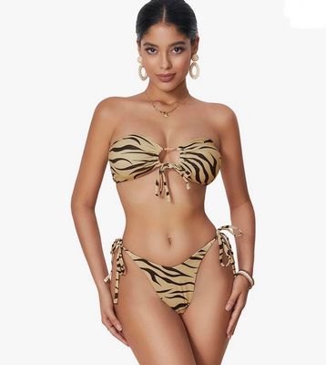NEW Womens Bikini Swimsuit Animal Print M