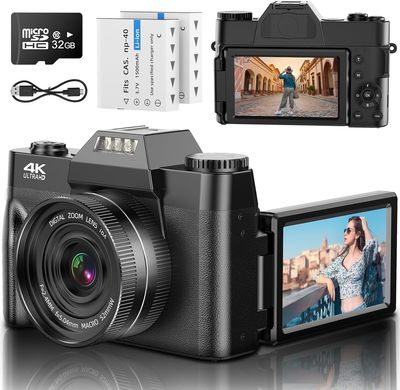 NEW 4K Digital Camera Point and Shoot