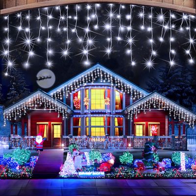 NEW LED Christmas Icicle Lights 65.4ft