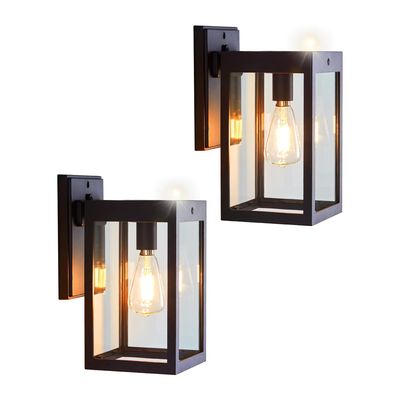 NEW 2 Outdoor Solar Wall Lights Sconces