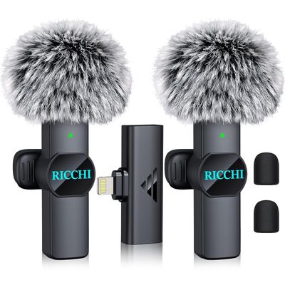 NEW 2 Wireless Lavalier Microphones Lightning