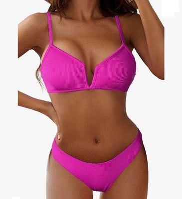 NEW Zaful Womens Bikini Swimsuit Rose S