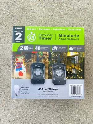 NEW 2pk Outdoor / Indoor Outlet Timers