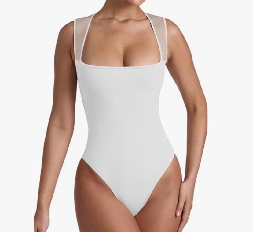 NEW Womens Sleeveless Mesh Bodysuit S
