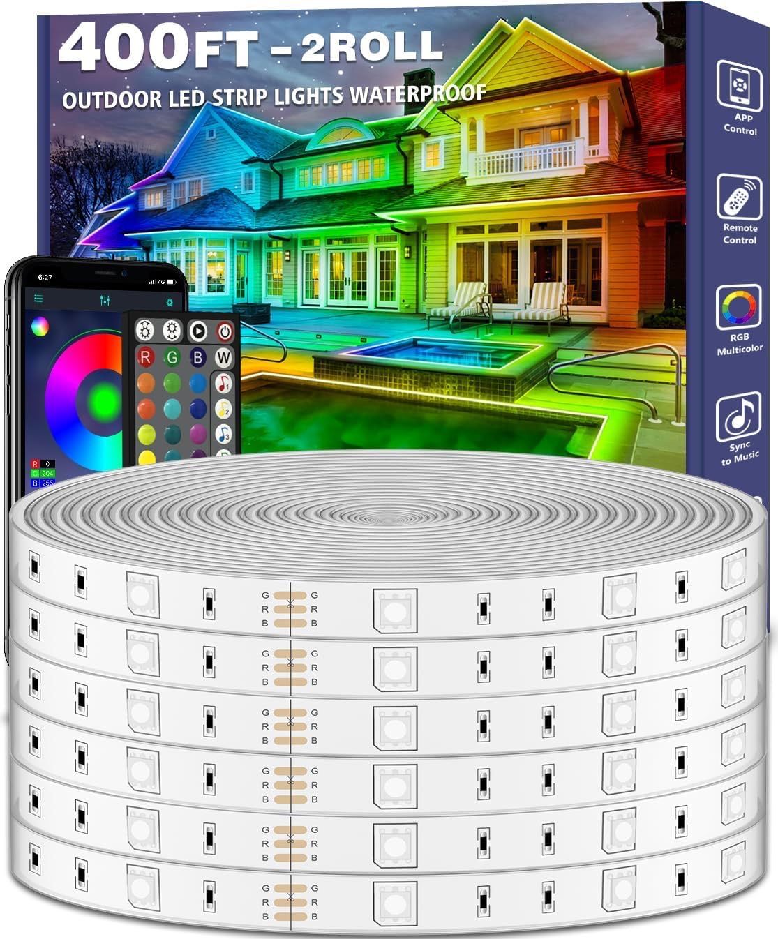 SEALED 400ft Outdoor / Indoor LED Strip Lights