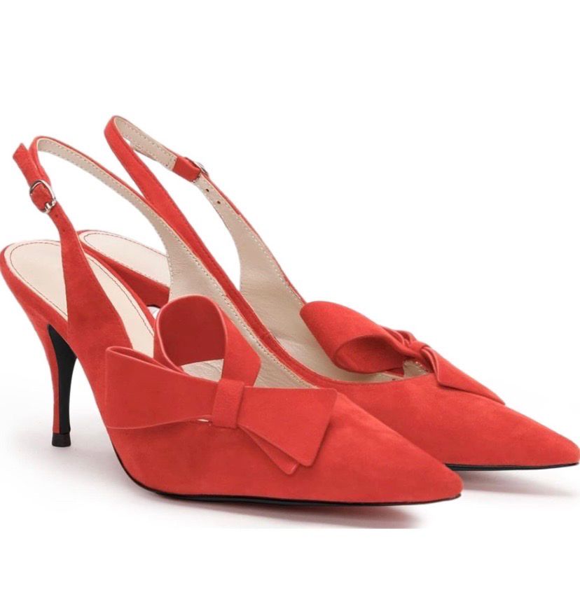 NEW Womens Slingback Heels Shoes Red 9.5