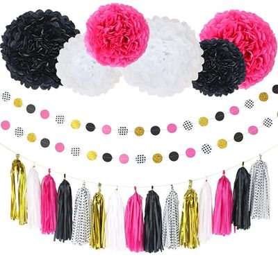 NEW Party Decorations with Pom Poms Set