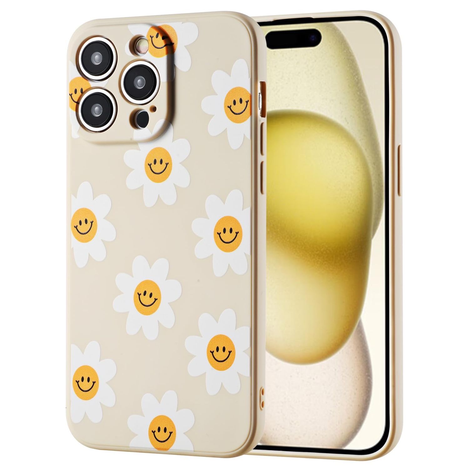 NEW iPhone 14 Pro Smiley Face Flower Case - 6.1”