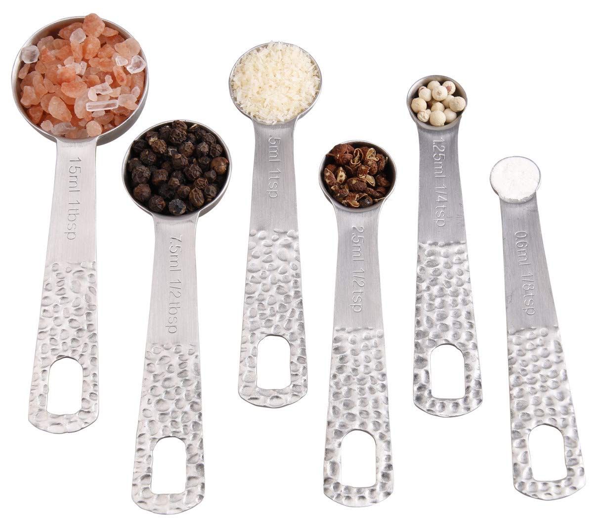 NEW 6pc Stainless Measuring Spoon Set