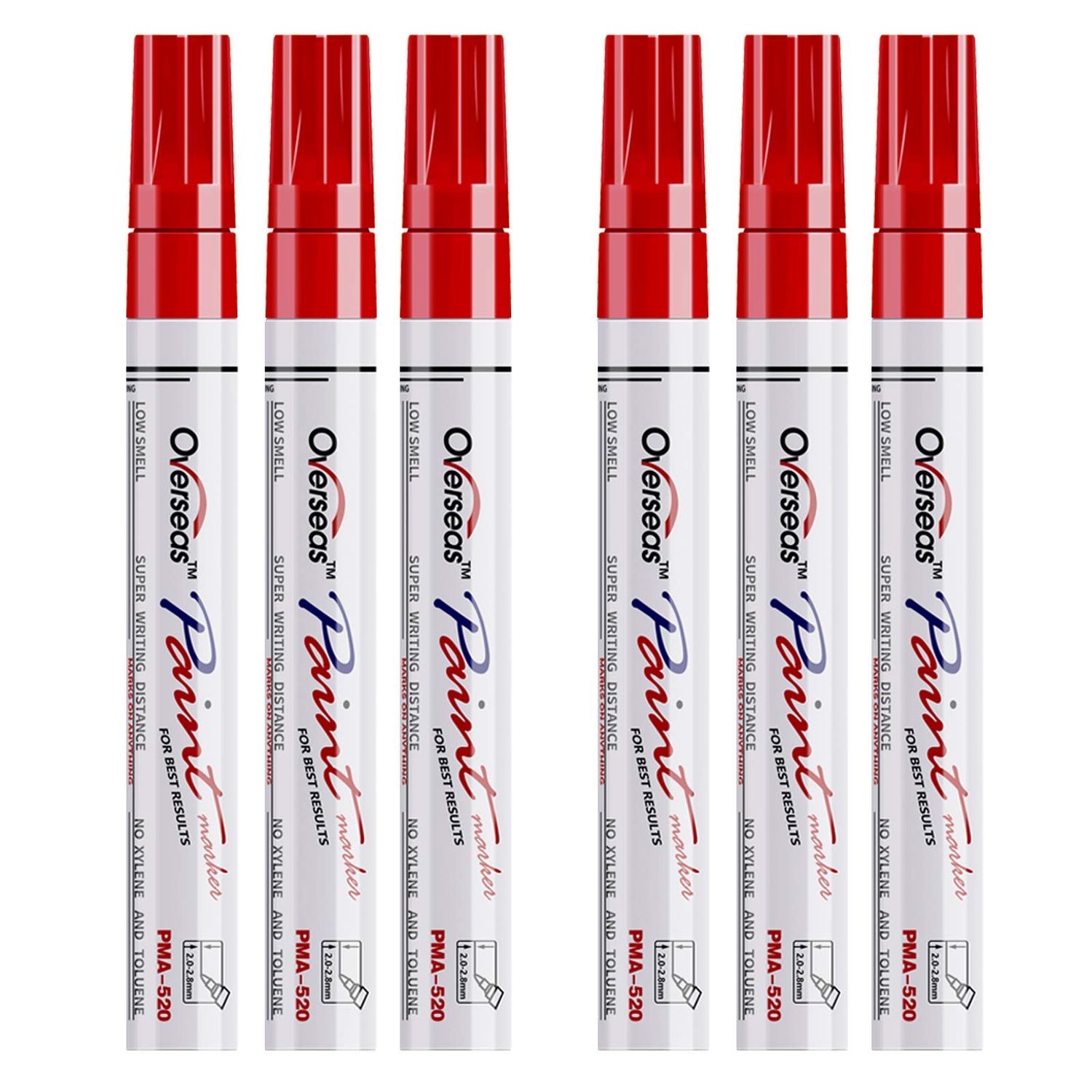 SEALED 6 Pack Paint Marker Pens - Red
