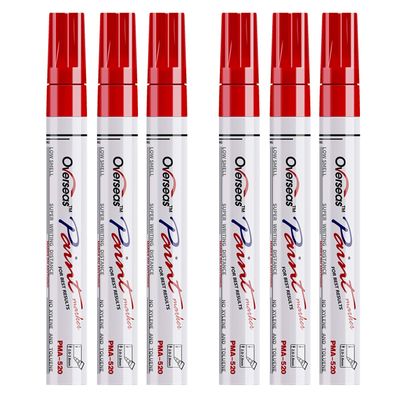 SEALED 6 Pack Paint Marker Pens - Red