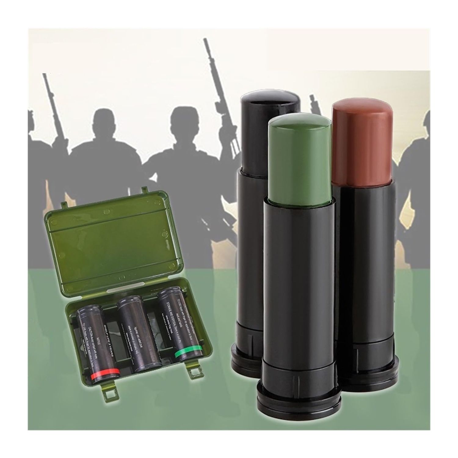 NEW 3 Pack Camouflage Face Paint / Wax Sticks