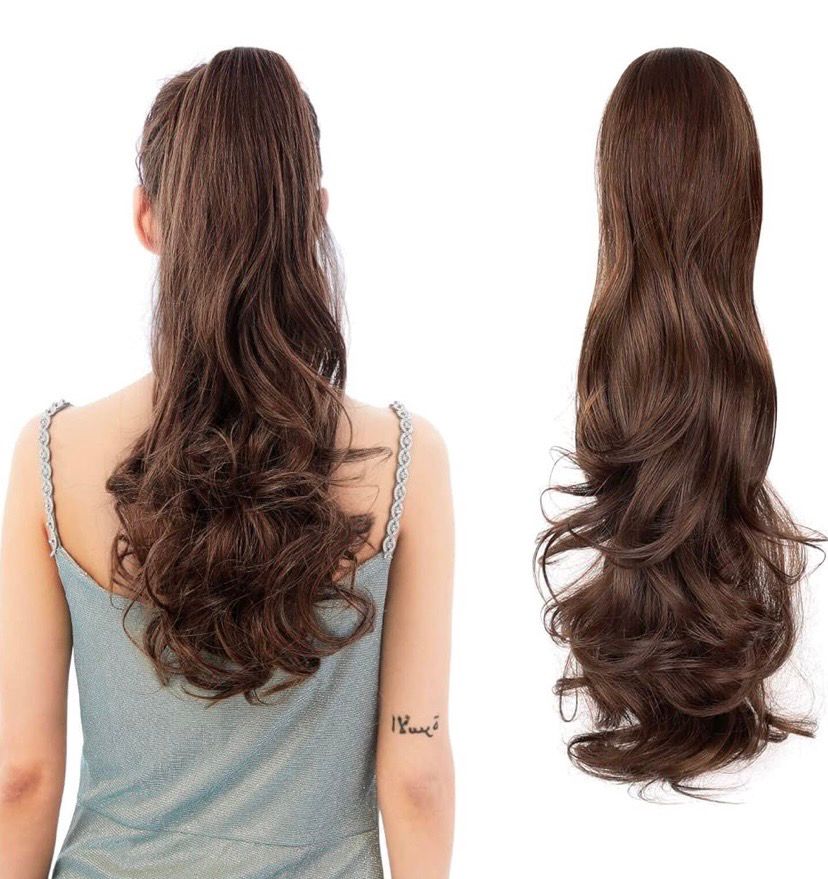 NEW Womens Long Wavy Pony Tail Hair Extension