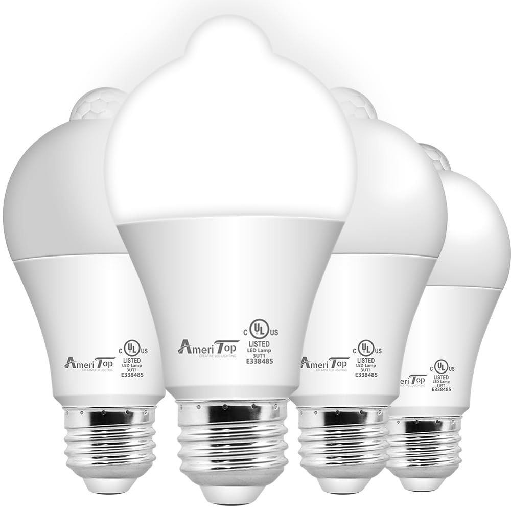 NEW 4 Pack Motion Sensor Light Bulbs