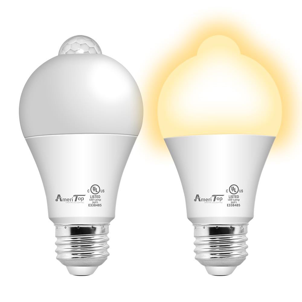 NEW 2 Pack Motion Sensor Light Bulbs