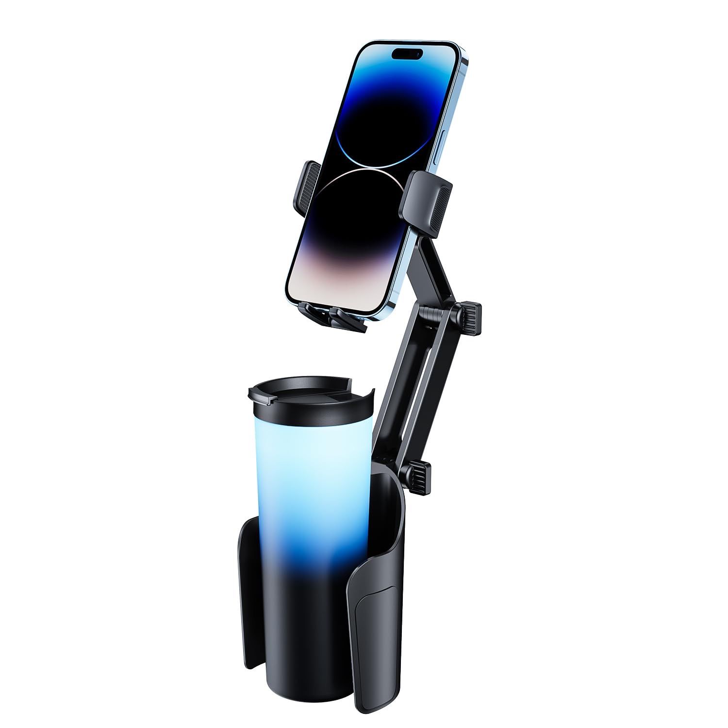 NEW 2 in 1 Vehicle Cup Holder &amp; Phone Mount