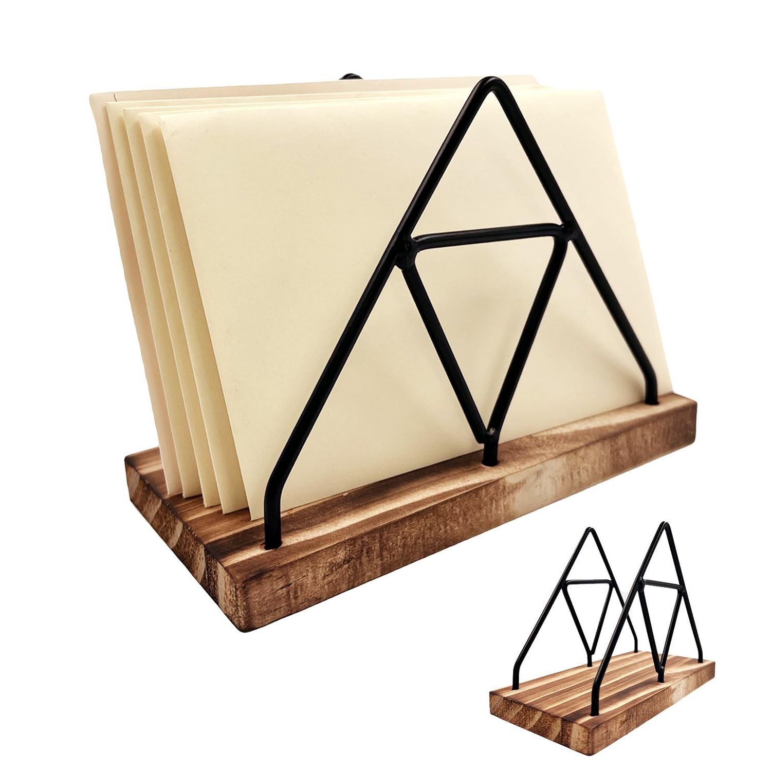NEW Wooden Desktop Envelope / Letter Organizer