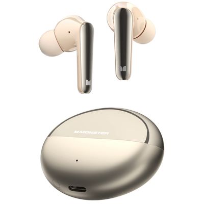 NEW Monster Wireless Bluetooth Earbuds Gold
