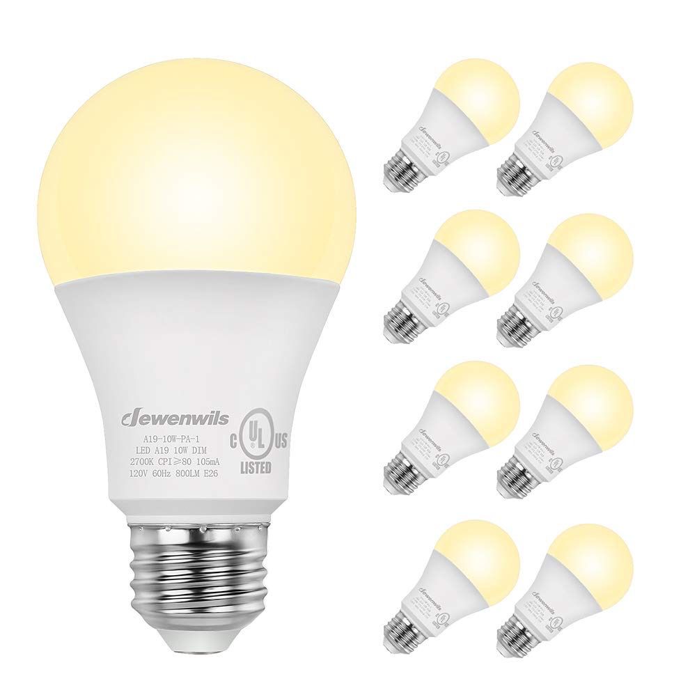 NEW 8 Pack Dimmable LED A19 Light Bulbs
