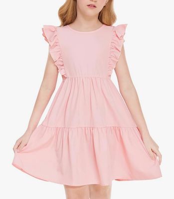NEW Girls Flutter Sleeve Dress Size 9-10