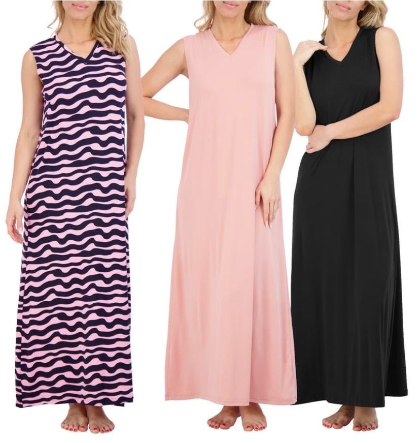 NEW Womens 3 Pack Nightgown Sleep Dresses 1X