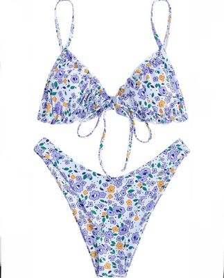NEW Womens Zaful Floral Bikini Swimsuit Set S