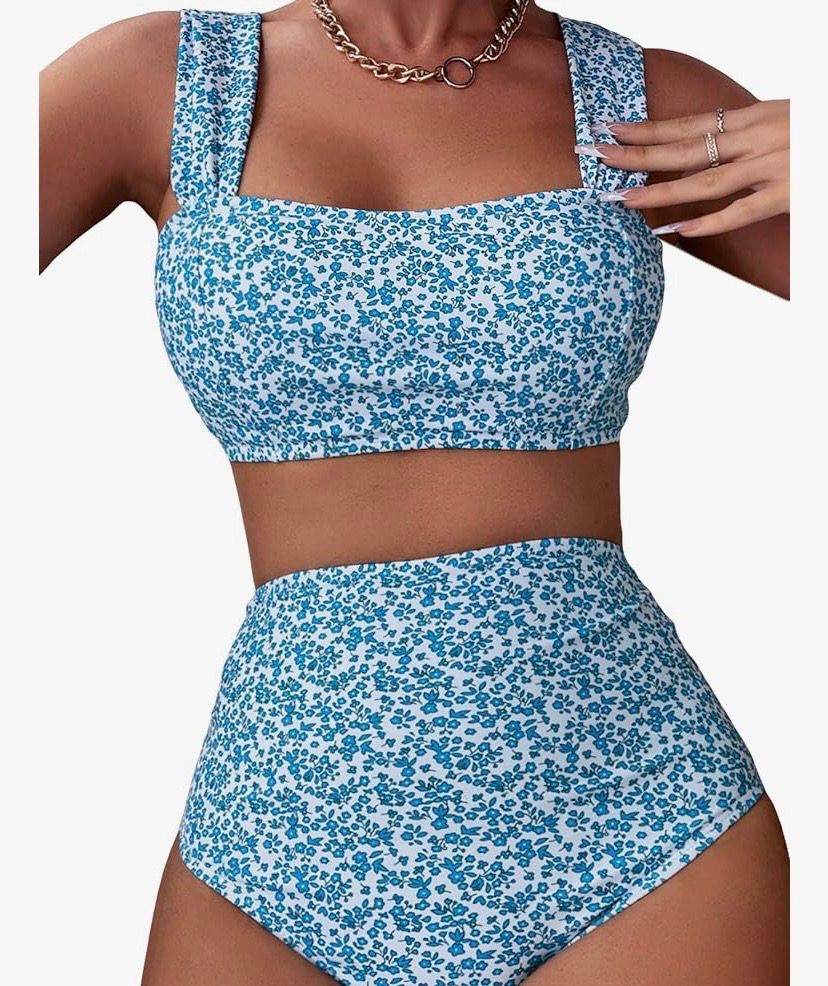 NEW Womens Paisley Bikini Swimsuit Set L