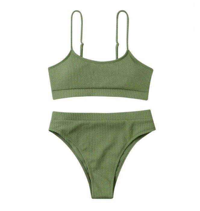 NEW Womens Ribbed Bikini Swimsuit Set M