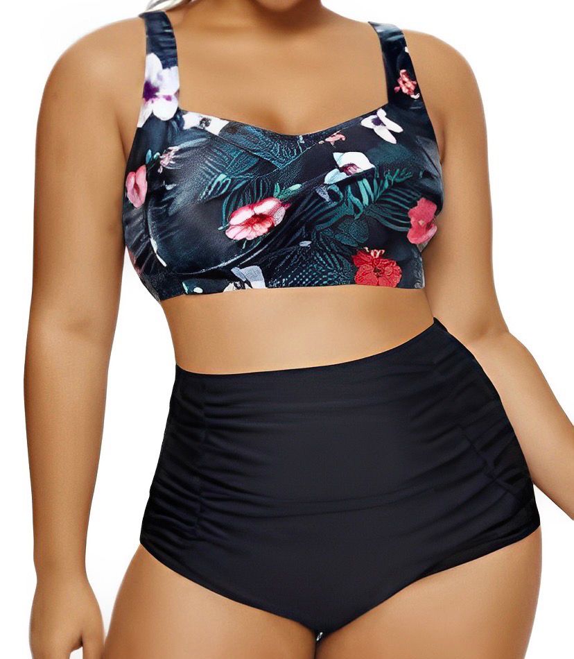 NEW Womens Floral Bikini Swimsuit 18W L