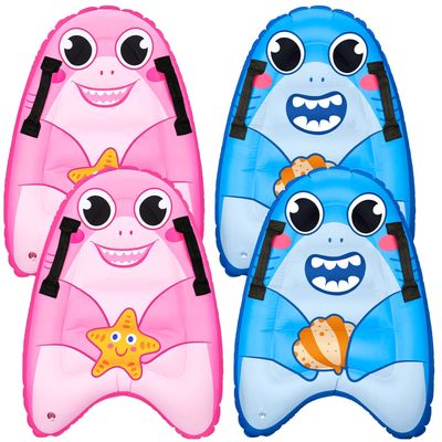 NEW 4pk Kids Inflatable Shark Swimming Kick Board