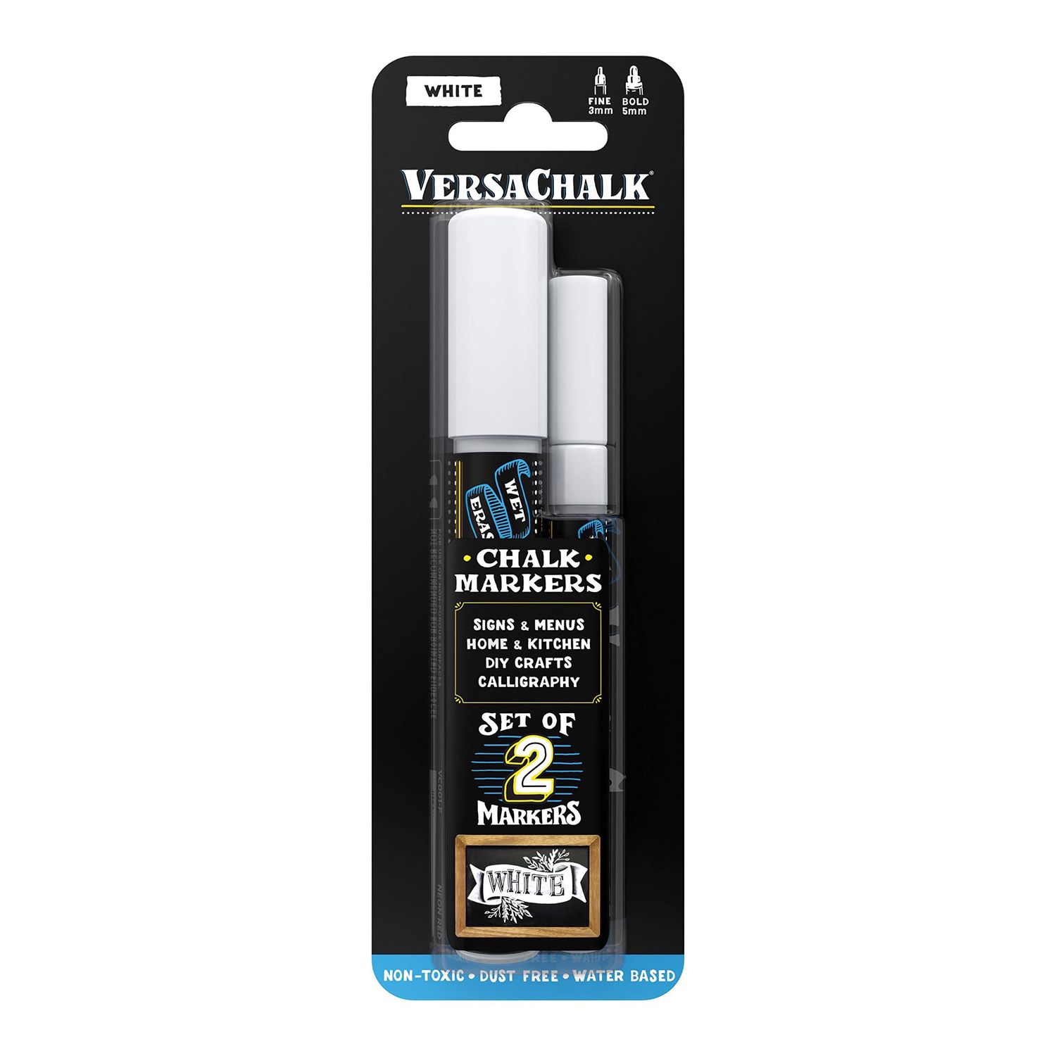 NEW 2 Pack White Chalk Markers